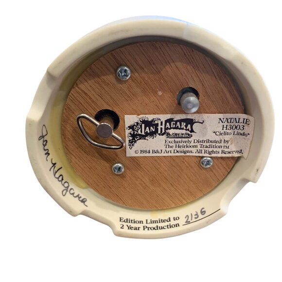 Jan Hagara NATALIE H3003 Tenderly Limited Edition Figurine Music Box 1984 #W - Picture 5 of 5